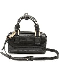 Isla - Maia Bowling Croc-embossed Braided Handle Mini Bag - Lyst