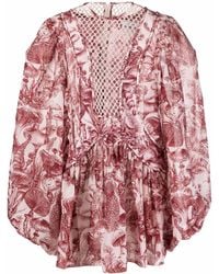 Stella McCartney - Kleid mit Zeichnungs-Print - Lyst