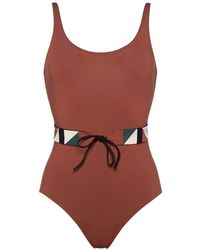Eres - Damier Belted Swimsuit - Lyst