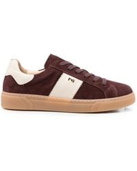 Nero Giardini - Suede Contrast-Panel Sneakers - Lyst