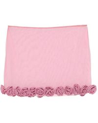 Oséree - Mini-Rok Met Roos Afwerking - Lyst