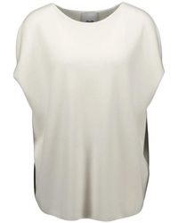 Allude - Wollen Top Met Boothals - Lyst