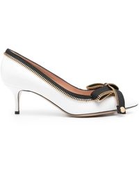 Moschino - 65mm Bow-detail Leather Pumps - Lyst
