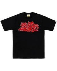 A Bathing Ape - Asnka Kanji Graffiti-Logo T-Shirt - Lyst