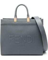 Fendi - Medium Sunshine Leather Tote Bag - Lyst