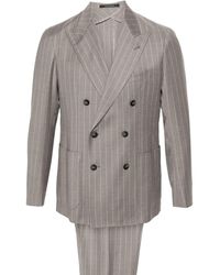 Tagliatore - Striped Double-Breasted Suit - Lyst