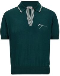 Ferragamo - T-Shirt Mit Gestreiftem Kragen - Lyst