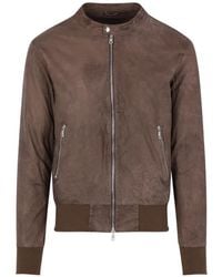 Giorgio Brato - Zip Lamb Leather Jacket - Lyst