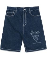 Gucci - Denim Bermuda Shorts - Lyst