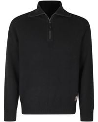 Parajumpers - Caldonazzo Quarter-Zip Logo-Patch Sweater - Lyst