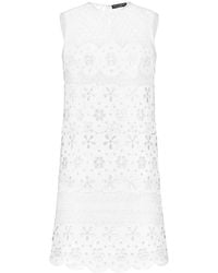 Dolce & Gabbana - Short Cotton Dress With Cut-Out Detailing - Lyst
