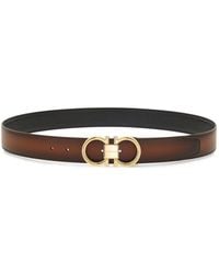 Ferragamo - Cinturón Gancini reversible y ajustable - Lyst