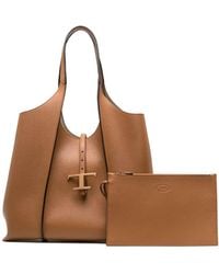 Tod's - Sac À Main En Cuir T Timeless Médium - Lyst