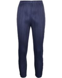 Pleats Please Issey Miyake - Fully-pleated Cropped Trousers - Lyst