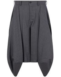Comme des Garçons - Pinstripe-Pattern Draped Trousers - Lyst