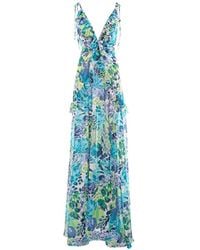 CuAnna - Luna Ruffled Floral-Print Maxi Dress - Lyst
