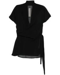 Rick Owens - Silk Wrap Top - Lyst