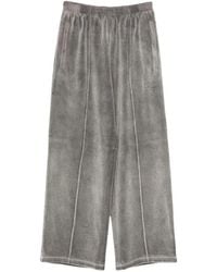 Alexander Wang - Crystal-Embellished Velour Track Pants - Lyst