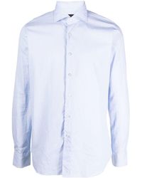 Dell'Oglio - Camisa a rayas diplomáticas con manga larga - Lyst