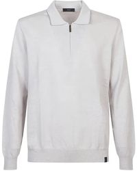 Fay - Zip-Collar Polo Shirt - Lyst