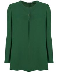 Giorgio Armani Jacke ohne Kragen - Grün