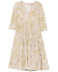 Antonio Marras - Gestreepte Jurk Met Bloemen - Lyst
