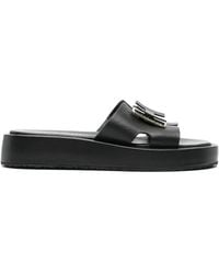 SERGIO MORETTI FIRENZE - Logo-Plaque Platform Sandals - Lyst