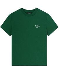 A.P.C. - Rue Madame Embroidered T-Shirt - Lyst