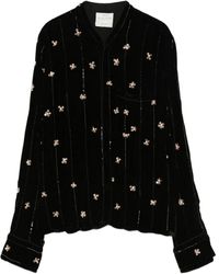 Forte Forte - Sequin-Embellished Velvet Shirt - Lyst