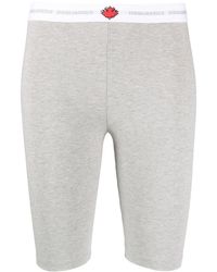 DSquared² - Logo-waistband Cotton Shorts - Lyst