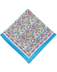 Eton - Patterned Linen Pocket Square - Lyst