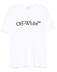 Off-White c/o Virgil Abloh - Logo-Embroidered Cotton T-Shirt - Lyst