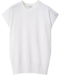 Burberry - Fine-Knit Wool T-Shirt - Lyst