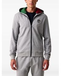 Aeronautica Militare - Logo-Embroidered Zip-Up Hoodie - Lyst