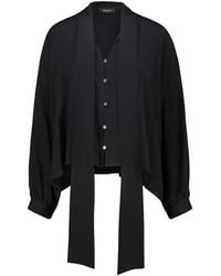 DR. HOPE - Tie-Neck Button-Up Shirt - Lyst