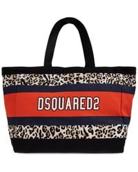 DSquared² - Borsa Tote Leopardata A Righe - Lyst