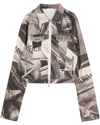 Helmut Lang - Jeans-Hemdjacke Mit Auto-Print - Lyst