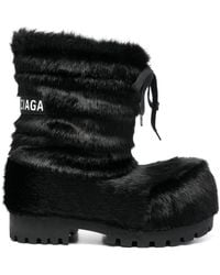Balenciaga - Alaska Faux-Fur Ankle Boots - Lyst