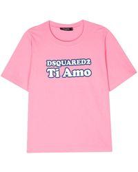 DSquared² - Ti Amo Katoenen T-shirt - Lyst