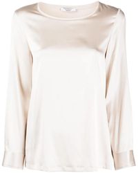 Peserico - Long-Sleeved Silk-Blend T-Shirt - Lyst