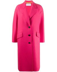 Harris Wharf London Abrigo con botones - Rosa