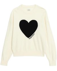 Zadig & Voltaire - Pull Gaby En Maille Intarsia À Motif Cœur - Lyst