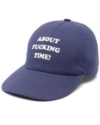 Stella McCartney - Cappello da baseball in cotone blu - Lyst
