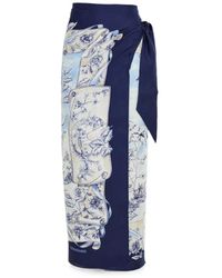 Ferragamo - Pareo De Seda Con Estampado Voyage - Lyst