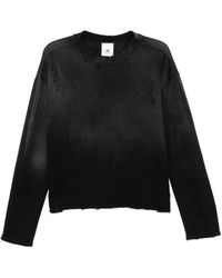 MOOJI MOOJI - Waffle-Knit Distressed Sweater - Lyst