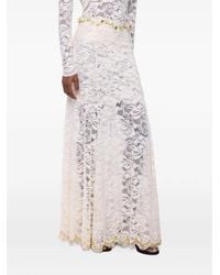 Rabanne - Maxi-Rok Met Kant - Lyst