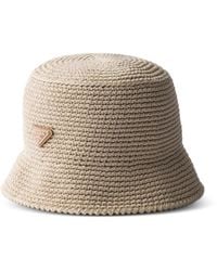 Prada - Crochet Bucket Hat - Lyst