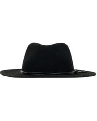 Gallo - Leather-Strap Fedora Hat - Lyst
