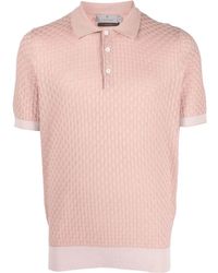 Canali - Textured-knit Polo Shirt - Lyst