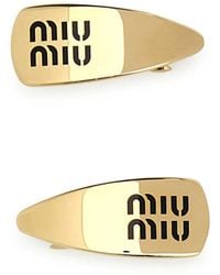 Miu Miu - Logo-Plaque Hair Clip - Lyst